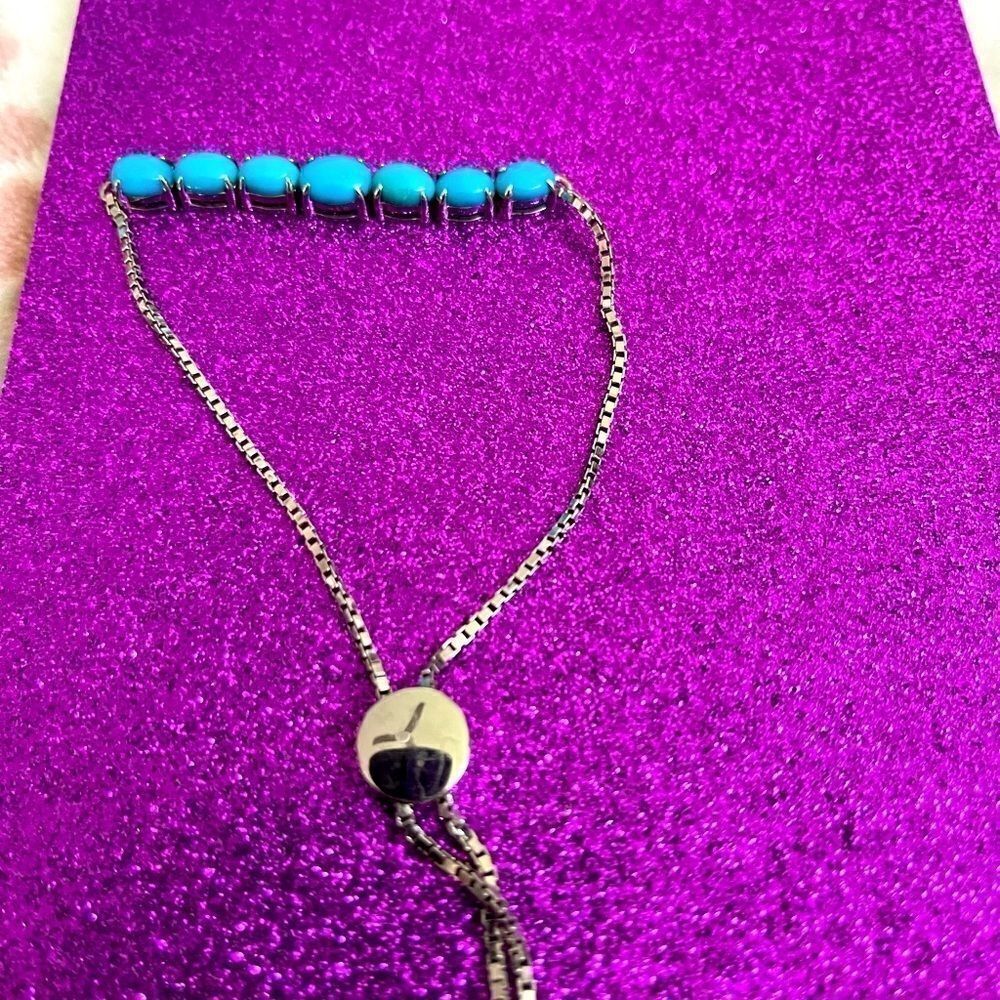 Turquoise Adjustable Bracelet - Picture 2 of 2